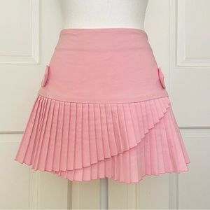 Vintage Pink Pleated Mini Skirt